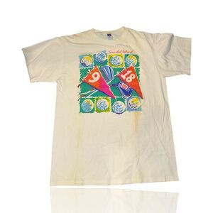 Vintage Sanibel Island Golf Graphic Tee Shirt Men's L Multicolor (Thrashed)